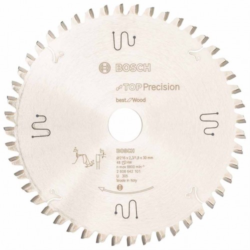 BOSCH Top Precision Best for Wood Kreissägeblatt 216 x 30 x 2,3 mm, 48z, 2608642101