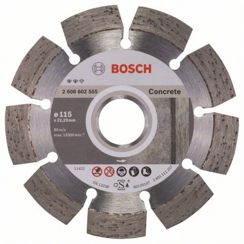 BOSCH Diamanttrennscheibe Expert for Concrete 115 mm 2608602555 BOSCH Diamanttrennscheibe Expert for Concrete 115 mm 2608602555