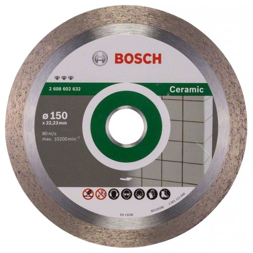 BOSCH Diamanttrennscheibe Best for Ceramic, 150 x 22,23 x 1,9 x 10 mm 2608602632