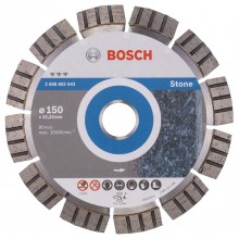 BOSCH Diamanttrennscheibe Best für Stone, 150 x 22,23 x 2,4 x 12 mm, 2608602643