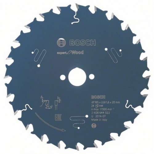 Bosch Kreissägeblatt Expert for Wood, 165 x 20 x 2,6 mm, 24 2608644022