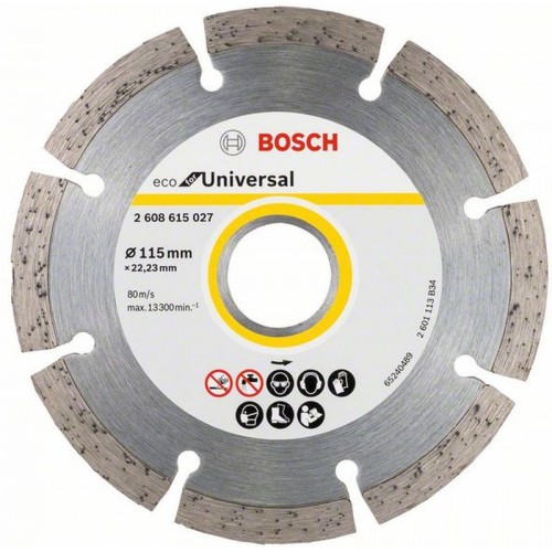 BOSCH ECO for Universal Diamanttrennscheibe ECO segment 115mm 10 Stück 2608615040 BOSCH ECO for Universal Diamanttrennscheibe ECO segment 115mm 10 Stück 2608615040