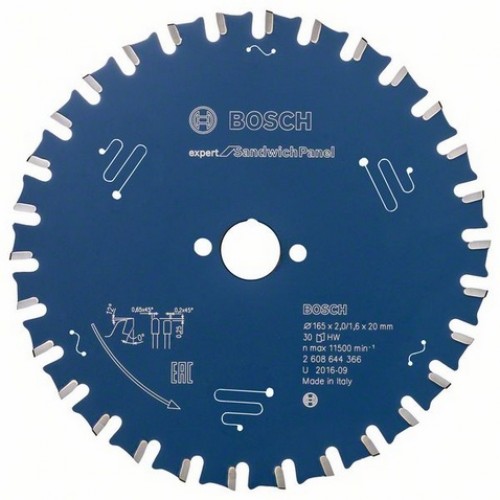 Bosch Kreissägeblatt EX SH H, 165x20-30, 165 x 20 mm, 30 2608644366