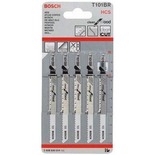 BOSCH Stichsägeblatt T 101 BR, Clean for Wood 2608630014