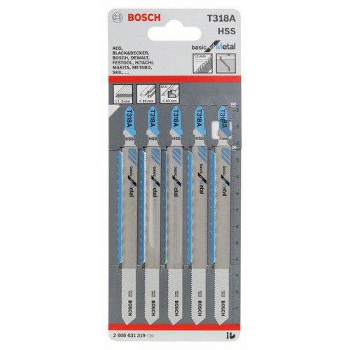 BOSCH T 318 A Basic for Metal Stichsägeblatt 5 Stck. 2608631319