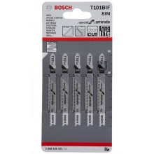 Bosch Zubehör T 101 BIF Special for Laminate Stichsägeblatt - 5er-Pack, 2608636431
