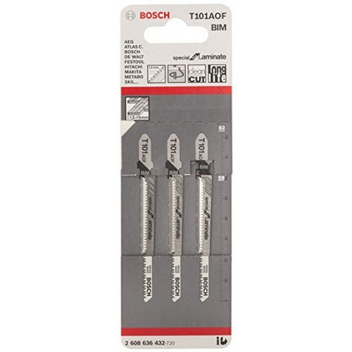 BOSCH Stichsägeblatt T 101 AOF, Special for Laminate, 3er-Pack 2608636432