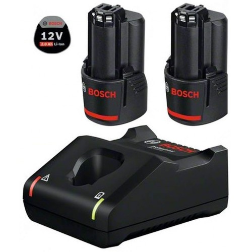 Ausverkauf Bosch Akku Starter-Set:2xGBA12Volt,2.0Ah und GAL12V-40 1600A019R8 Beschä. Verp.