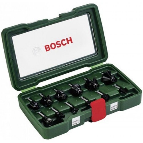 BOSCH HM Fräserset 8mm Schaft, 12-tlg (Schaft-O 8mm) 2607019466