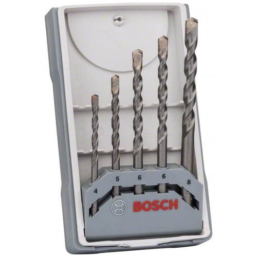 BOSCH 5-teiliges Betonbohrer Set, Silver Percussion CYL-3 2607017080