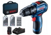 BOSCH GSB 12V-30 PROFESSIONAL Akku-Schlagbohrmaschine mit Zubehör 12V 2x2.0Ah 06019G9101