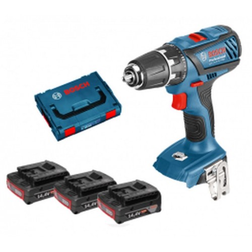 BOSCH GSR 14,4-2-LI Plus Akku-Bohrschrauber + 3 x 2,0 Ah Li-ion + L-Boxx, 0615990H1L