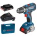 BOSCH GSR 18-2-LI Plus Professional Akku-Bohrschrauber 2x4Ah Li-Ion L-BOXX, 06019E6121