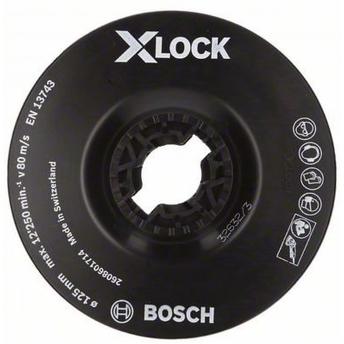 BOSCH X-LOCK Stützteller 125 mm Schleifteller für Winkelschleifer 2608601714