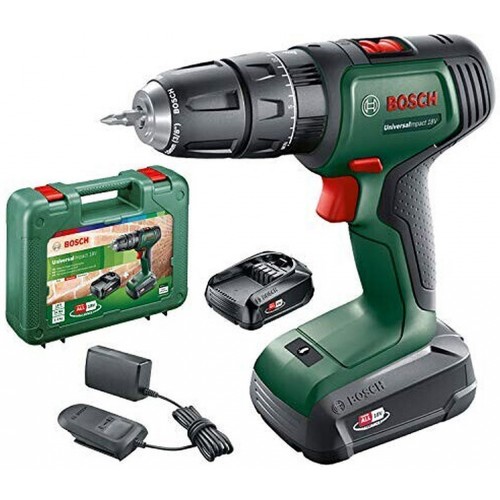 BOSCH Universal Impact 18V Akku-Zweigang-Schlagbohrschrauber, 2x 1,5Ah 06039D4102