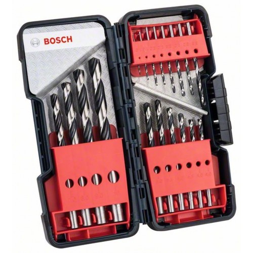 Bosch HSS Spiralbohrer PointTeQ - 18-teiliges ToughBox Set, 2608577350