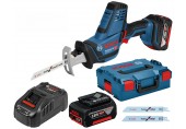 BOSCH GSA 18 V-LI C Professional Akku-Säbelsäge L-BOXX, 2x 5,0 Ah, 06016A5002