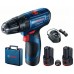 BOSCH GSB 120-LI PROFESSIONAL Akku-Schlagbohrschrauber 2x 12V 2.0Ah, 06019G8100