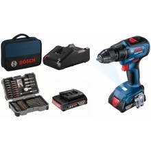 BOSCH Set GSR 18V-50 + 2x 2,0Ah + GAL 18V-20 Schrauberbit-Satz 43-tlg 06019H5004