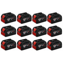 BOSCH PROFESSIONAL GBA 18 V Set mit 12 Akkus 4,0 Ah 0602494004
