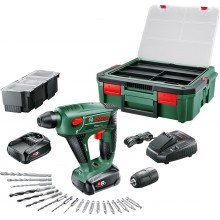 BOSCH Uneo Maxx 18 Li Akku-Kombihammer (2x1,5 Ah) + Systembox 060395230K