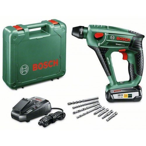 BOSCH Uneo Maxx Akku-Bohrhammer+Koffer+Betonbohrer 0603952324