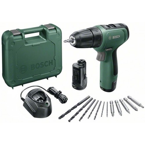 BOSCH EasyDrill 1200 Akku-Bohrschrauber (2x1,5 Ah) + GAL 1210 CV + AC kit 06039D3002