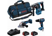 BOSCH Werkzeug-Set 18V PROFESSIONAL GSB+GBH+GWS+2× 5.0+GAL18V-40 0615A002M4
