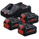BOSCH Starterkit 3x PC18V 8,0 Ah + GAL 18V-160 0615A5004Y