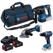 BOSCH Werkzeug-Set PROFESSIONAL GSB + GBH + GWS + 3× 5,0 Ah 0615A500AH