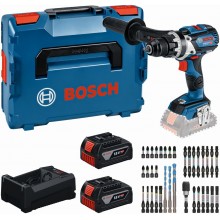 BOSCH GSR 18V-110 C PROFESSIONAL Werkzeug-Set, 2× 5,0 Ah + GAL + Bit-Set 0615A500E3