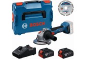 BOSCH GWS 18V-8 PROFESSIONAL Werkzeugset 2× GBA 4.0Ah +Scheibe + L-BOXX 0615A500E7