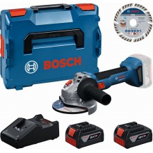 BOSCH GWS 18V-8 PROFESSIONAL Werkzeugset 2× GBA 4.0Ah +Scheibe + L-BOXX 0615A500E7