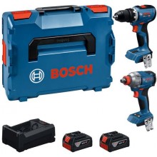 BOSCH PROFESSIONAL Werkzeug-Set GDX 18V-285 + GSR 18V-65 + 2× 5,0 Ah + L-BOXX 0615A500E9