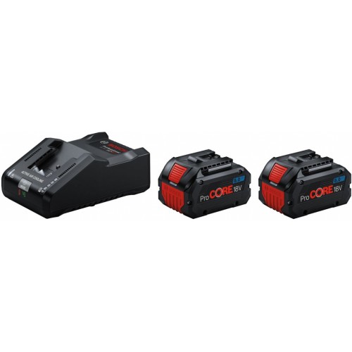 BOSCH Starter Set 2 x PROCORE18V 8.0AH + GAL 18V-160 PROFESSIONAL 1600A02T5P