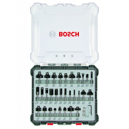 BOSCH 30-teiliges Fräser-Set, 6-mm-Schaft 2607017474