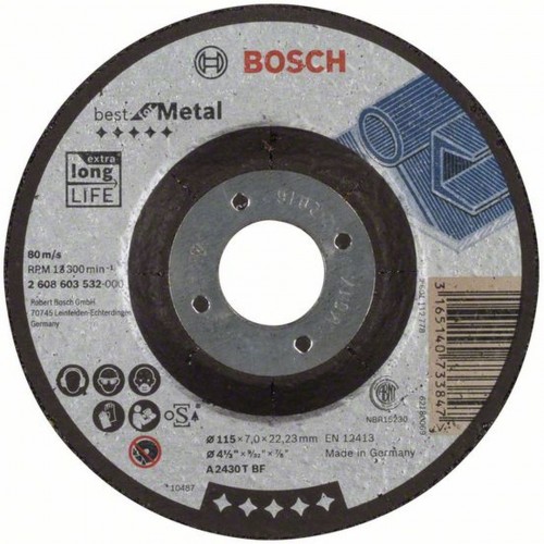 BOSCH Best for Metal Schruppscheiben 115 x 22,23mm 2608603532