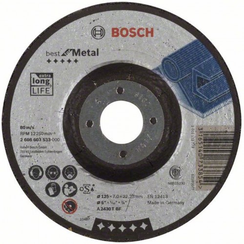 BOSCH Best for Metal Schruppscheiben 125 x 22,23mm 2608603533