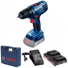 BOSCH GSR 180-LI PROFESSIONAL Akku-Bohrschrauber, 18V, 2x 2.0Ah 06019F8109