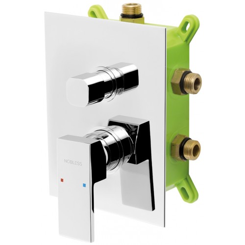 NOVASERVIS NOBLESS EDGE Armatur-Unterputz, für 3 Verbraucher, chrom BOX36051RX,0