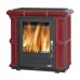 ABX BAVARIA K Kachelofen mit kombi Einsatz, Gusseisen Sockel, bordeaux 4634-7KB