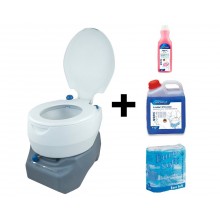 CAMPINGAZ Chemietoilette Tragbar 20 L Combo + Desinfektions- und Toilettenpapier