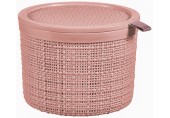 CURVER JUTE 2L Box rund mit Deckel 17 x 17 x 13 cm, rosa 01903-204