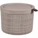 CURVER JUTE 2L Box rund mit Deckel 17 x 17 x 13 cm, taupe 01903-382