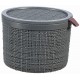 CURVER JUTE 2L Box rund mit Deckel 17 x 17 x 13 cm, dunkelgrau 01903-G44