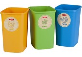 CURVER ECO Friendly 3x10L Mülltrennungssystem (blau, grün, gelb) 02173-999