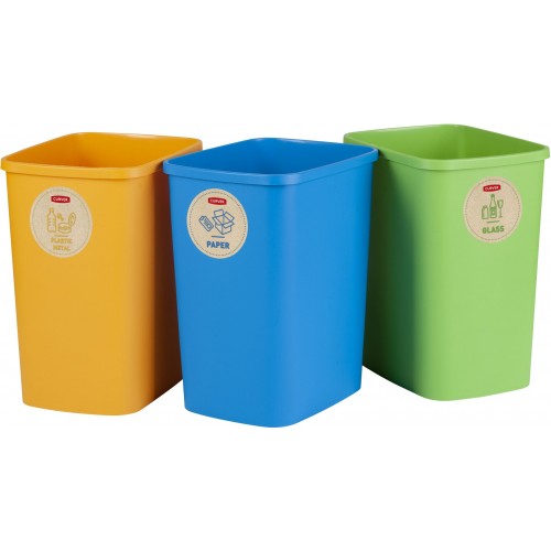 CURVER ECO Friendly 3x25L Mülltrennungssystem (blau, grün, gelb) 02174-999