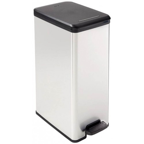 CURVER SLIM BIN 40L Treteimer 25 x 39,3 x 60,7 cm silber metallic 02340-582