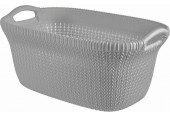 CURVER KNIT 40L Wäschekorb 60 x 27 x 39 cm, grau 03677-099