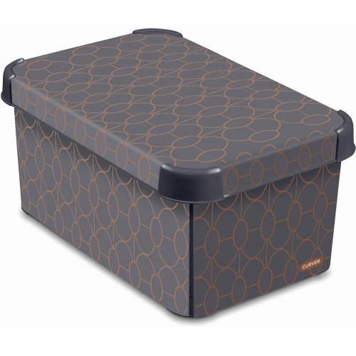 CURVER ART DECO S Dekorative Aufbewahrungsbox 29,5 x 19,5 x 13,5 cm 04710-A68 CURVER ART DECO S Dekorative Aufbewahrungsbox 29,5 x 19,5 x 13,5 cm 04710-A68